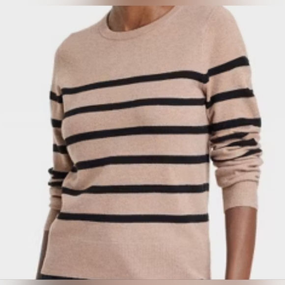 a new day Tan and Black Striped Sweater - Picture 2 of 6